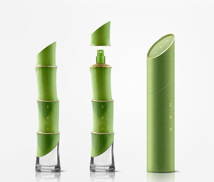 Desain botol parfum bambu