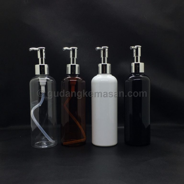 PET 240ml Pump Luxury Silver
