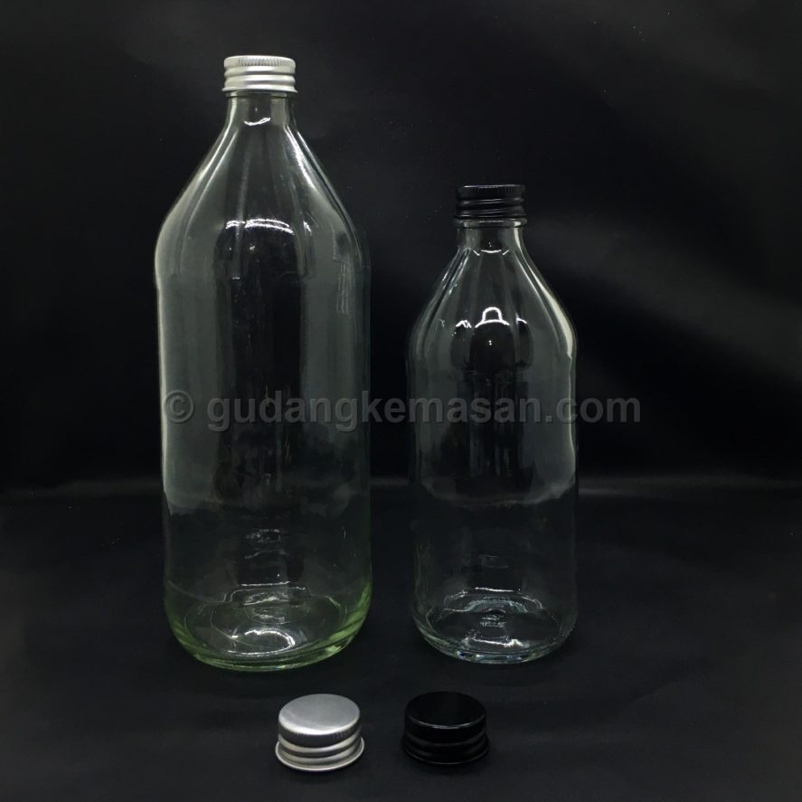 Botol Heins 1L & 500ml Cap Almunium - Jar & Botol Kaca Baru | Gudang Kemasanku