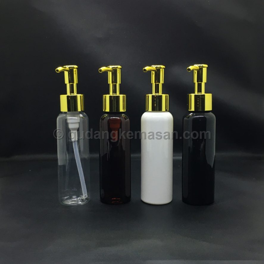 pet 100ml pump luxury gold