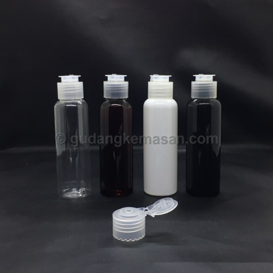 PET 100ml Fliptop Jamur Natural - Botol PET Body Care | Gudang Kemasanku