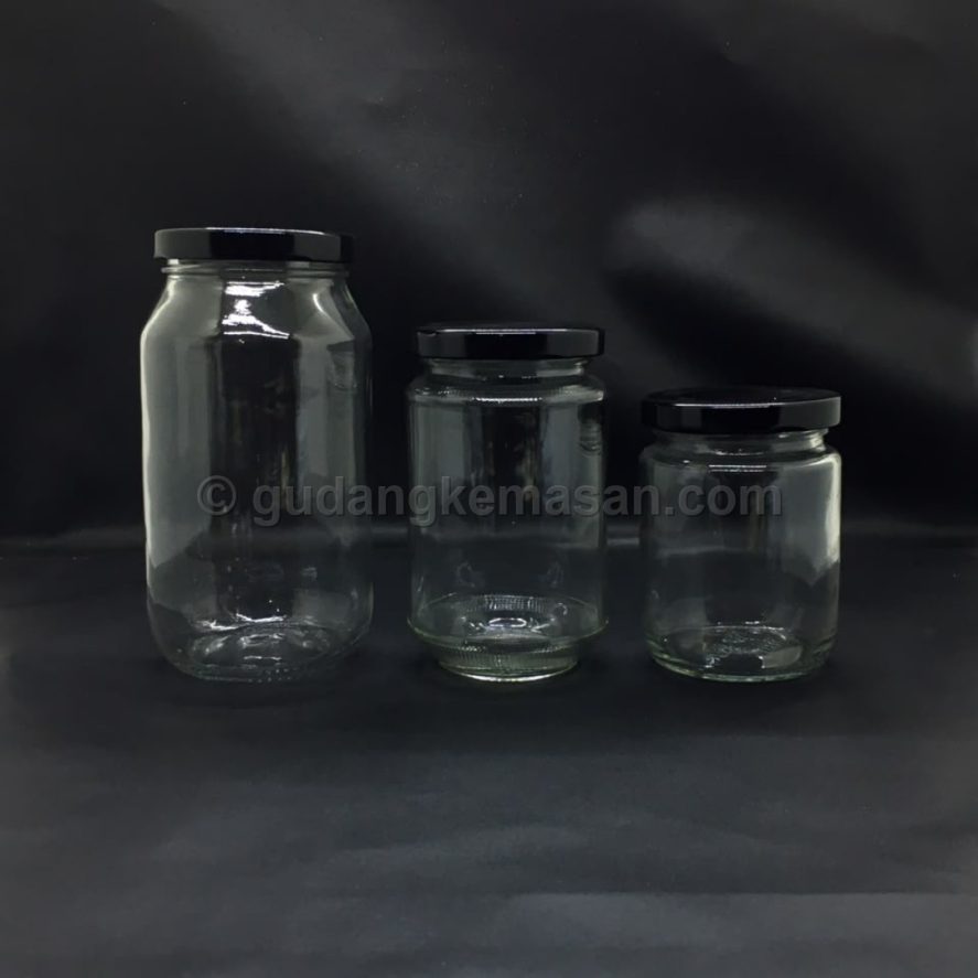 Jar Selai Cap Black 250 ml , 330 ml ,500 ml - Jar & Botol Kaca Baru | Gudang Kemasanku