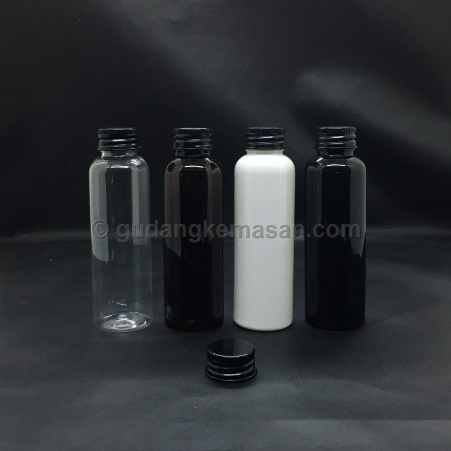pet 100ml tutu almunium hitam