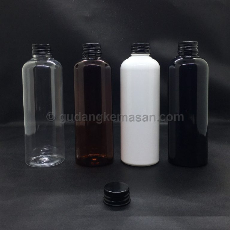 PET 250ml Tutup Almunium Hitam