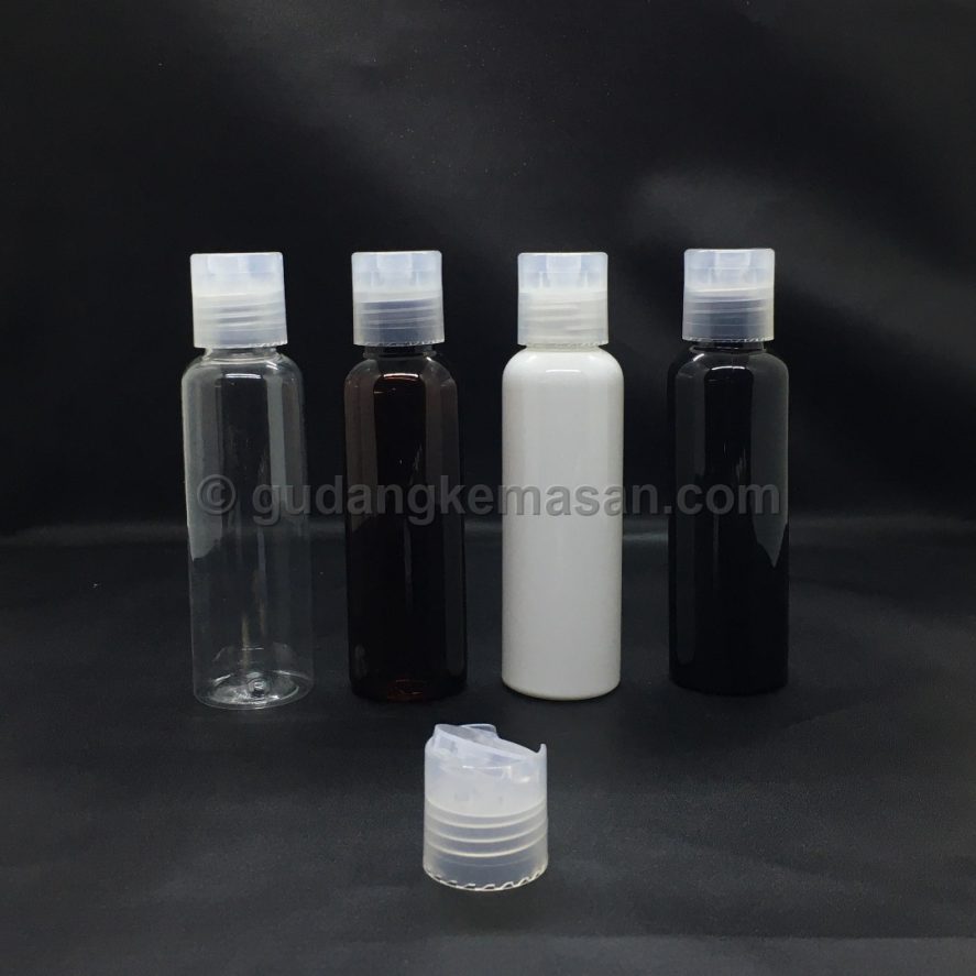 PET 100ml Disctop Natural - Botol PET Body Care | Gudang Kemasanku