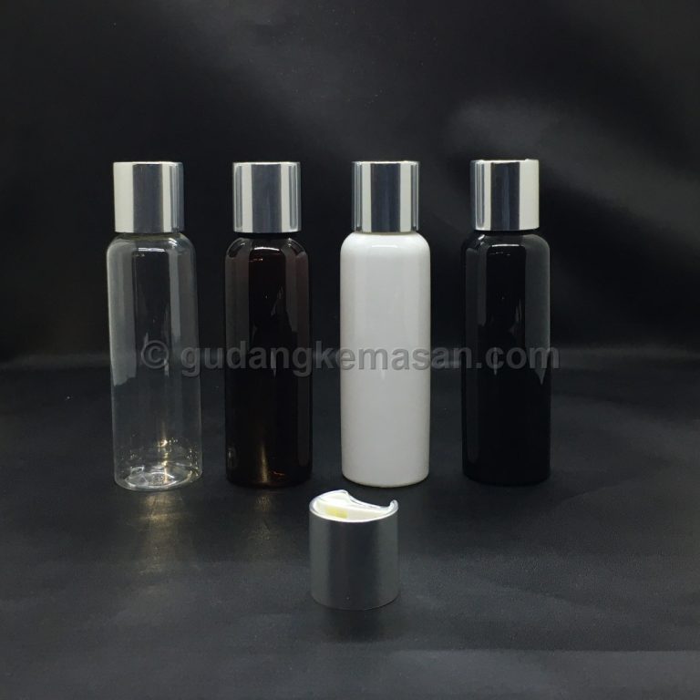 PET 100ml Disctop Silver Shiny