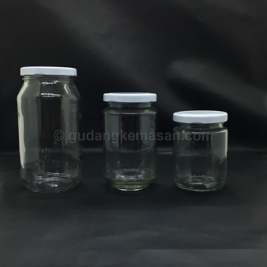 Jar Selai Cap White 250 ml , 330 ml ,500 ml - Jar & Botol Kaca Baru | Gudang Kemasanku
