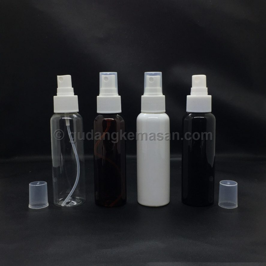 PET 100ml Spray Putih Susu - Botol PET Body Care | Gudang Kemasanku