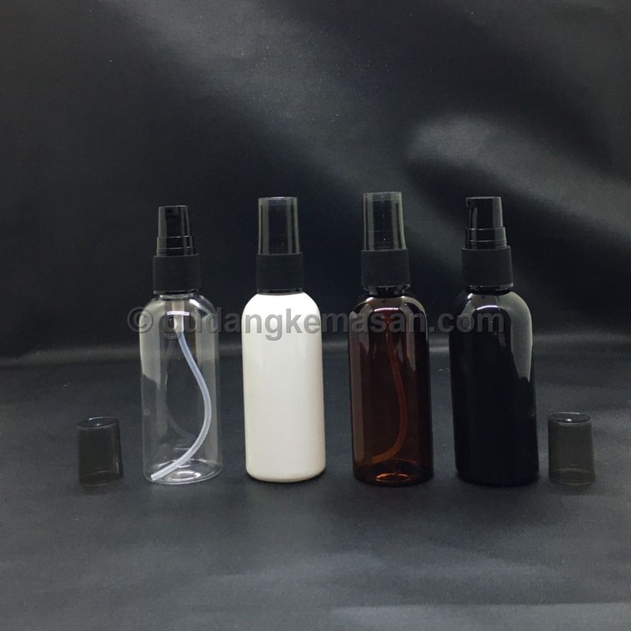 PET 60ml Pump Treatment Hitam - Botol PET Body Care | Gudang Kemasanku