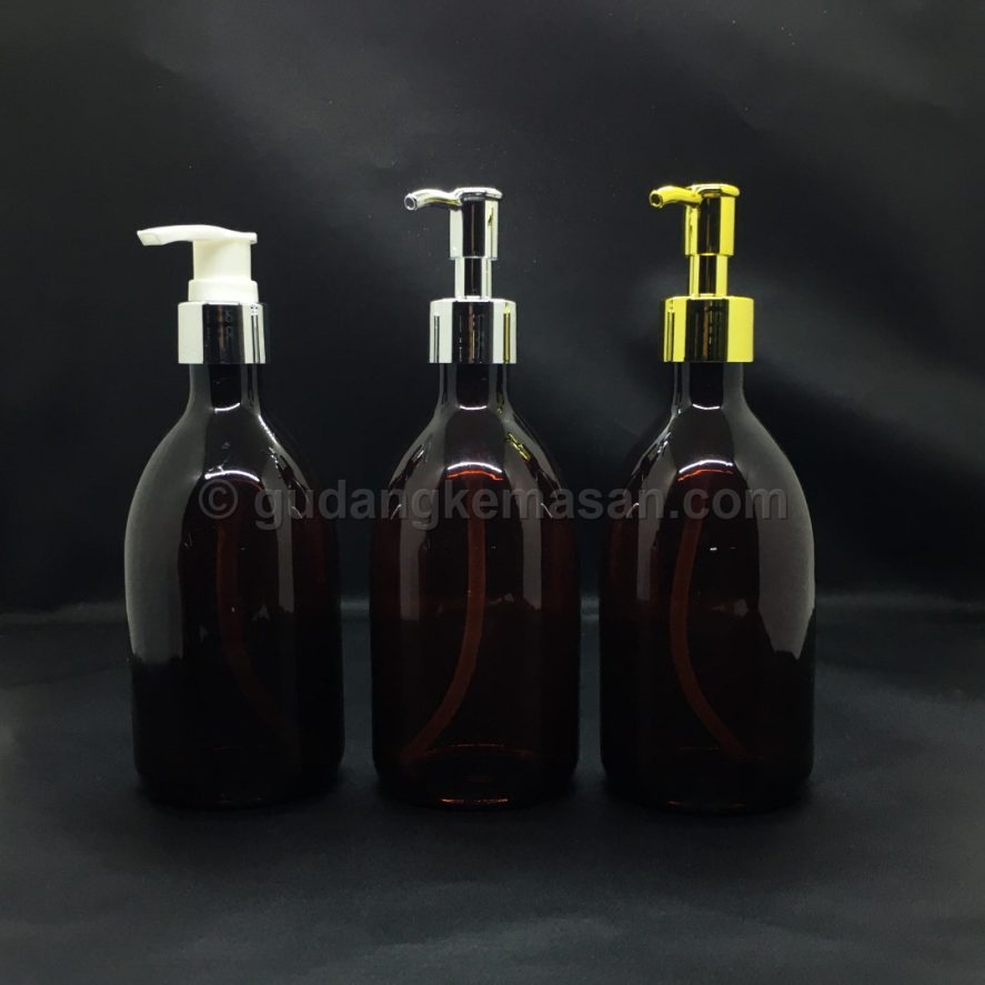SCL 300ml Amber Pump Luxury - Botol PET Body Care | Gudang Kemasanku