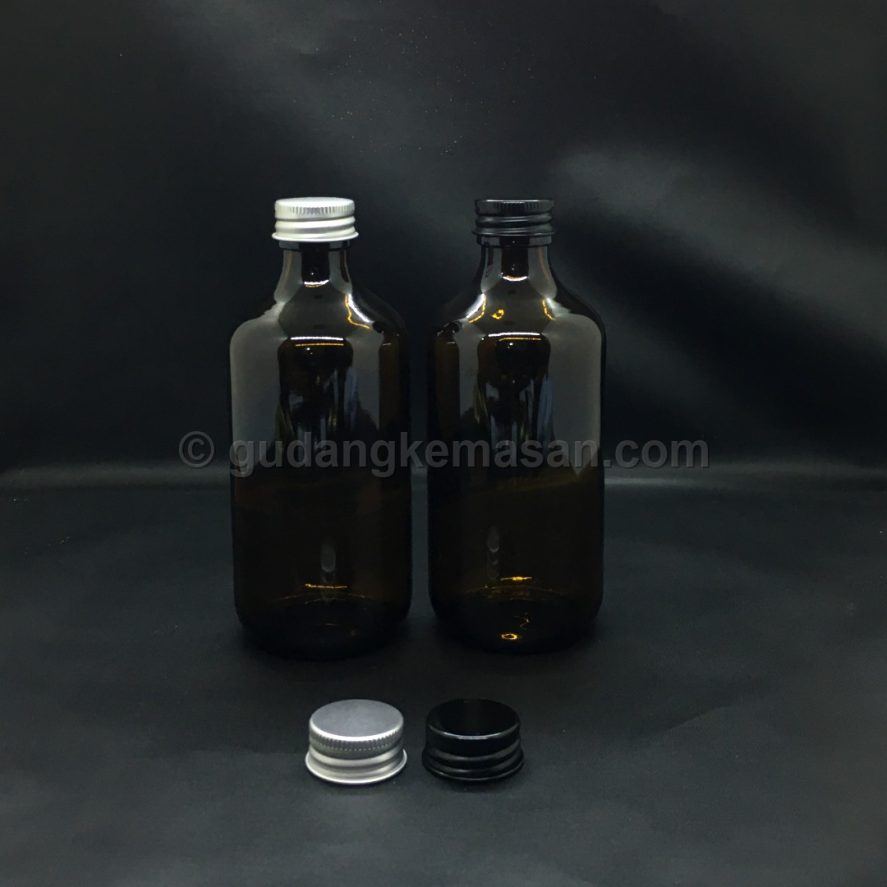 botol amber 330ml cap alumunium