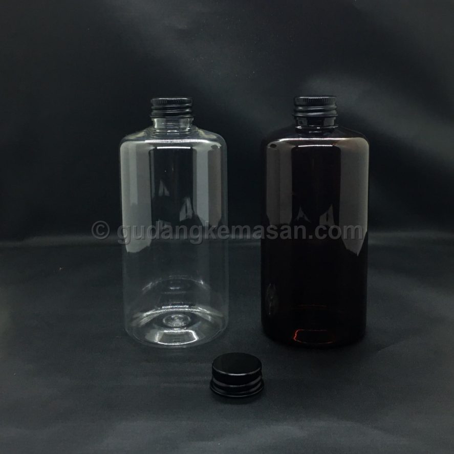 pet 500ml tutup almunium hitam