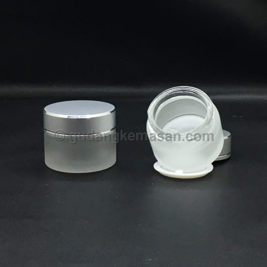 Pot Cream Kaca Silver 30gr - Pot Kosmetik | Gudang Kemasanku