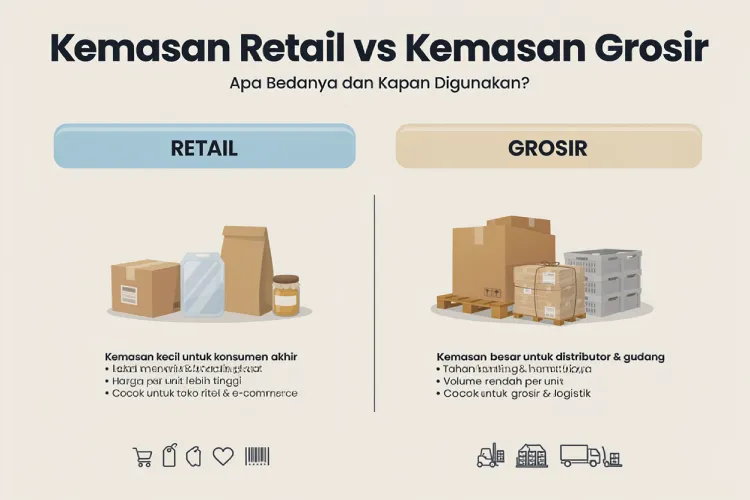 Kemasan Retail vs Kemasan Grosir: Apa Bedanya dan Kapan Digunakan?