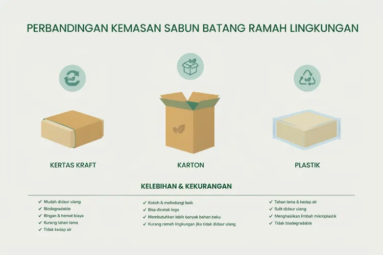 Kemasan Sabun Batang: Kertas, Karton, atau Plastik?